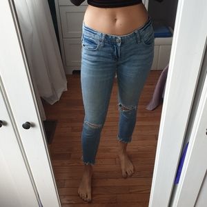 Light wash cropped Free People denim